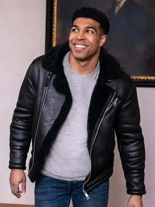 Chad Savage12 Dates Of Christmas Black leather Jacket