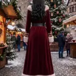 Christmas Embroidered Hooded Coat