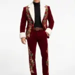 Christmas Embroidered Santa Blazer