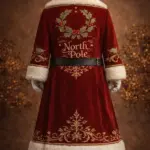 Christmas Embroidered Velvet Coat