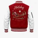 Christmas Embroidery Buffalo Red Jacket