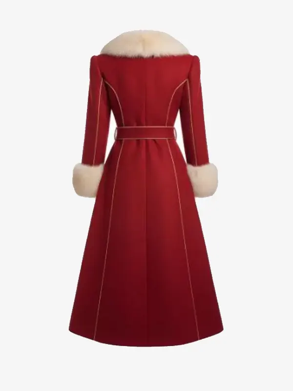 Christmas Fur Long Coat