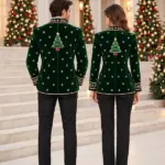 Christmas Gold Embroidery Blazer