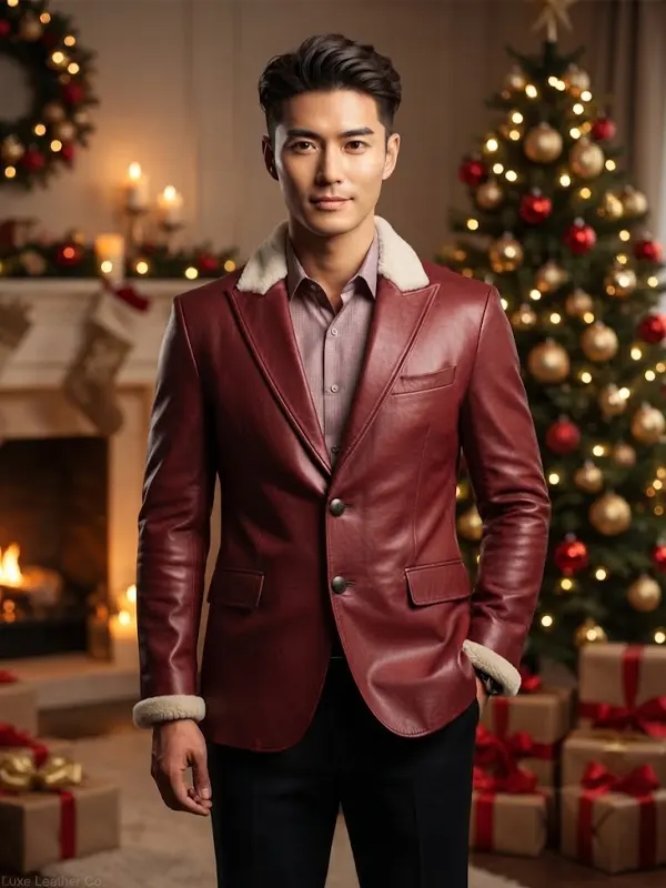Christmas Leather Blazer