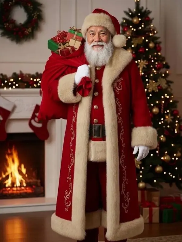 Christmas Luxury Red Santa Coat