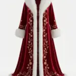 Christmas Red Fur Velvet Coat