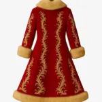 Christmas Red Gold Embroidery Coat