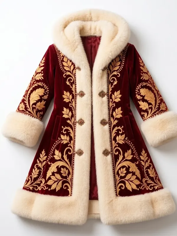 Christmas Royal Embroidery Santa Coat