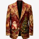 Christmas Santa Claus Festive Red Blazer