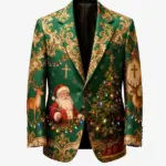 Christmas Santa Claus Festive green Blazer