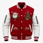 Christmas Santa Embroidery Buffalo Jacket