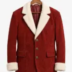 Christmas Santa Fur Suede Blazer