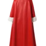 Christmas Santa Leather Cape Red Coat