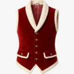 Christmas Santa Red Velvet Vest