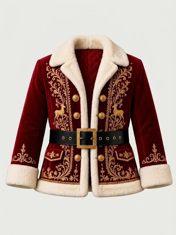 Christmas Santa Velvet Red Jacket