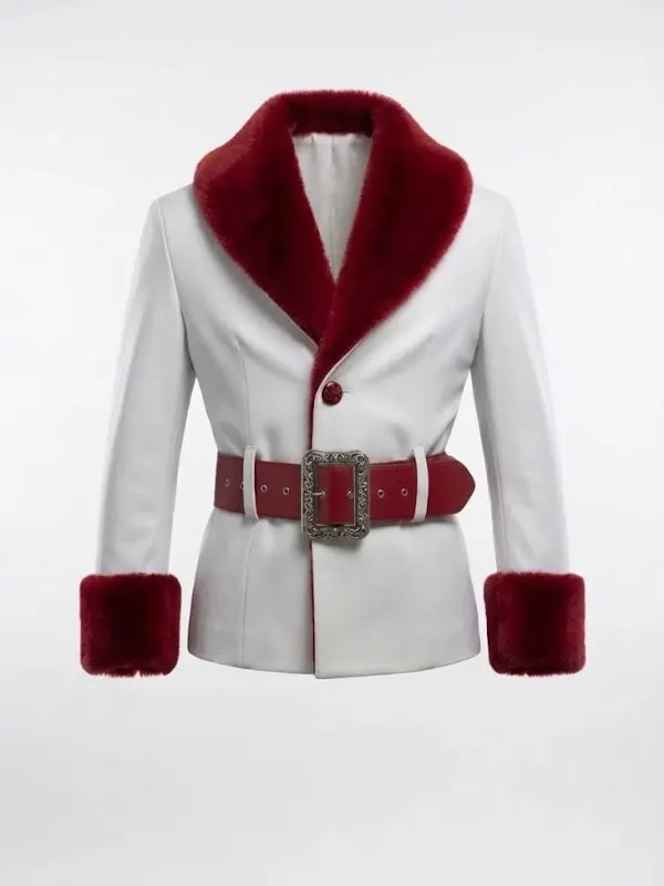 Christmas Santa White White Blazer
