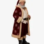 Christmas Snowflake Santa REd Coat