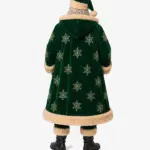 Christmas Snowflake Santa Velvet Green Coat