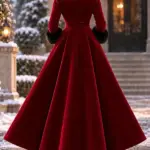 Christmas Victorian Embroidered Coat