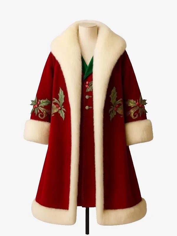 Christmas Wool Red Santa Coat