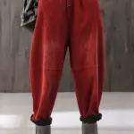Corduroy High Waist Pants