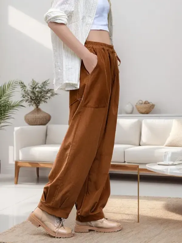 Cotton Corduroy Brown Pant