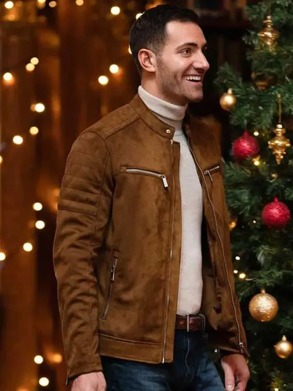 Garrett Marcantel 12 Dates Of Christmas Leather Brown Jacket