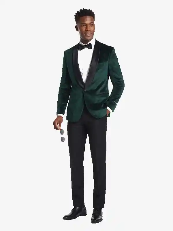 Mens Green Velvet Dinner Blazer