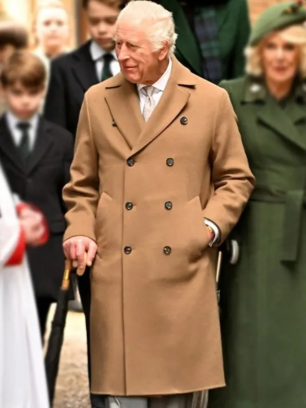 King Charles Christmas Service Brown Coat