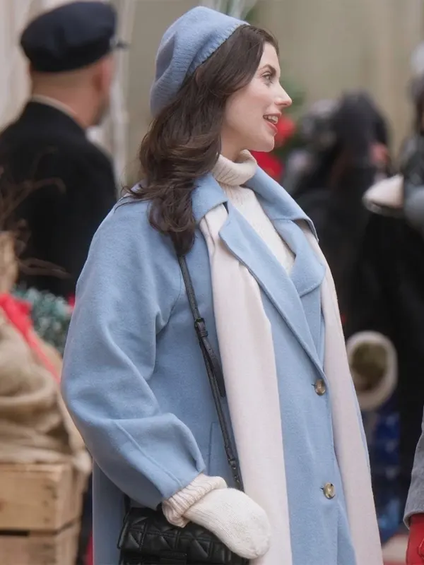 Meghan Ory Believe in Christmas wool Coat