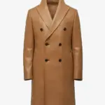 Men Cashmere Breasted Leather Overcoat