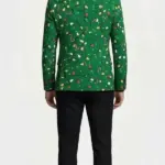 Men Christmas Green Blazer Ch