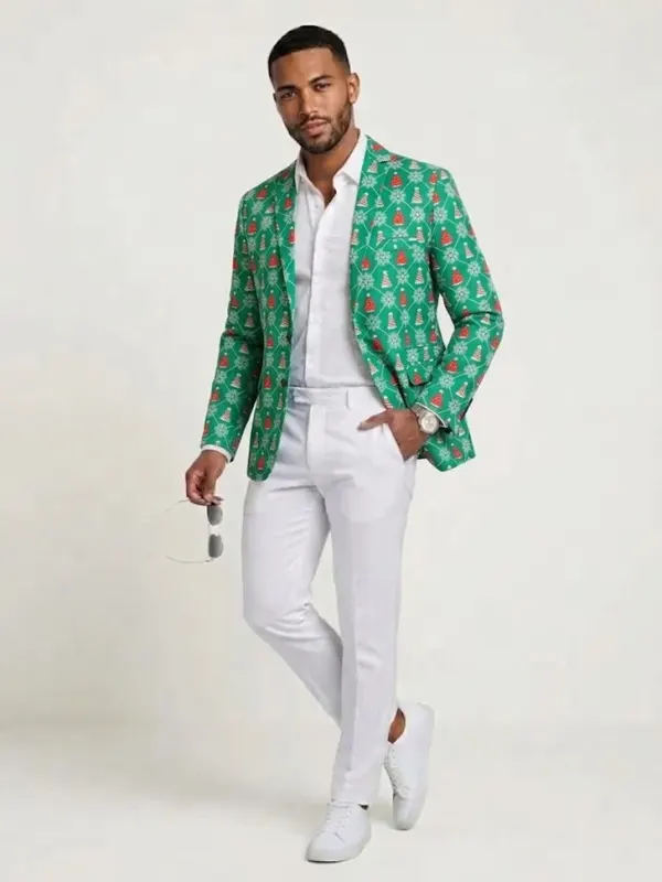 Men Christmas Green Vanquishe Blazer