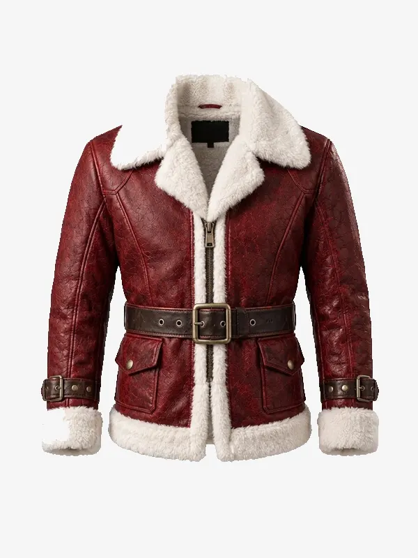 Men Christmas Leather Jacket