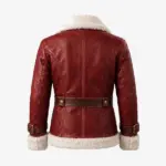 Men Christmas Leather Red Jacket