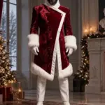 Men Christmas Santa Velvet Coat