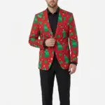 Men Christmas Trees & Stars Blazer
