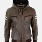Premium Men's Caspian Genuine Brown Leather Jacket