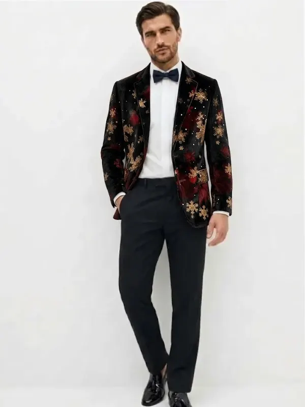 Mens Men Lightweight Whimsical Ugly Black Blazer