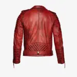Men Quilted Christmas Biker Jacket