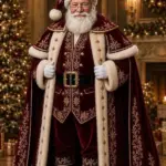 Men Royal Santa Claus Fur Cape Coat