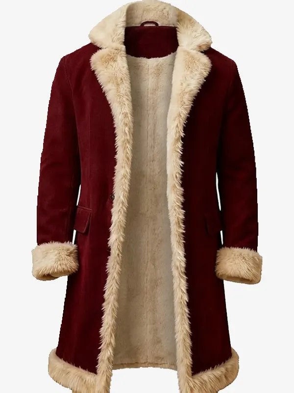 Men Santa Christmas Maroon Coat