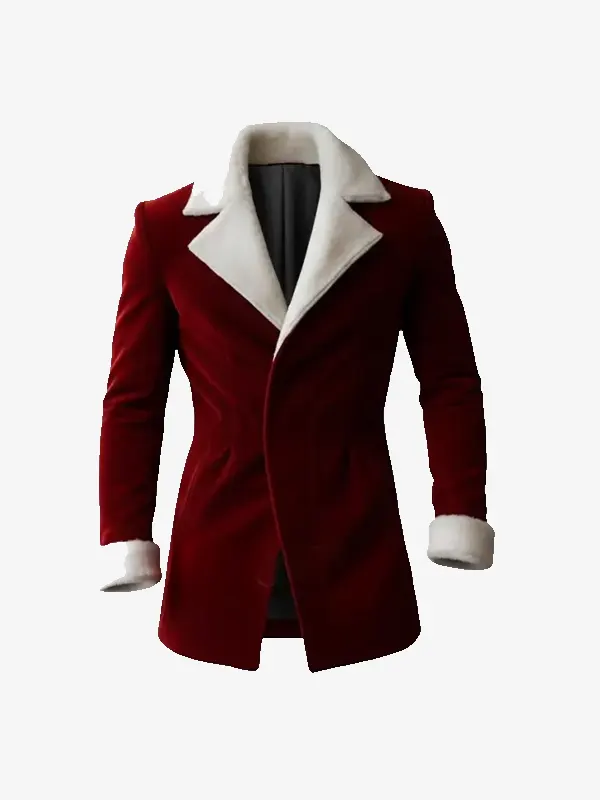 Men Santa Inspired Velvet Coat