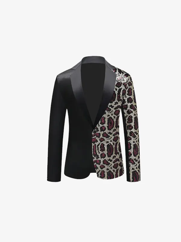 Sequin Leopard Stage Blazer