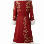 Men Stnta Embroidery Red Coat