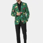 Men's Christmas Tree Green Blazer