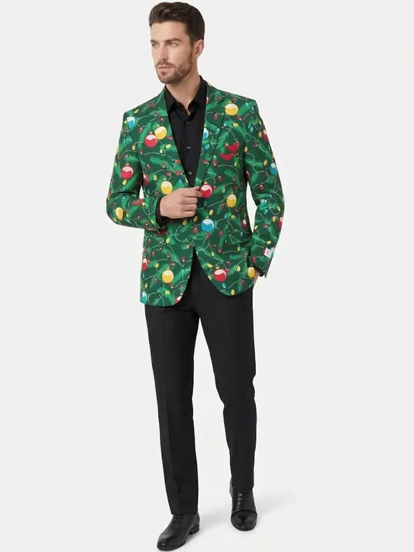 Men's Christmas Tree Green Blazer