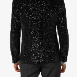 Mens Sequin Black Dinner Blazer Back