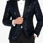 Sequin Navy Dinner Blazer