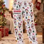 Personalized White Christmas Pants